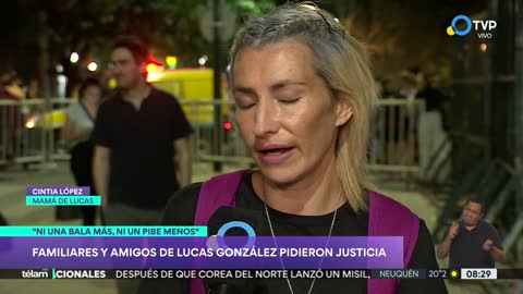 Familiares y amigos de Lucas González pidieron Justicia