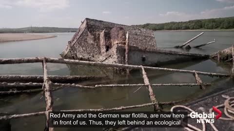 Europe drought: Low water on Danube river reveals sunken WW2 German warships