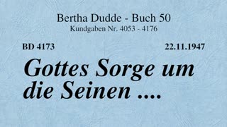 BD 4173 - GOTTES SORGE UM DIE SEINEN ....