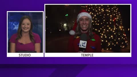 Temple's Christmas tree gets lit ahead of the 76th Annual Parade