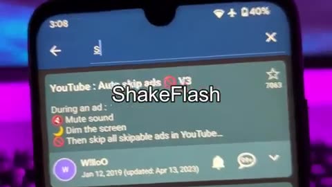 Shake to turn on flashlight