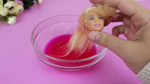 Barbie Dolls Makeover Transformation ~ DIY Miniature Ideas for Barbie ~ Wig, Dress Faceup, and More!