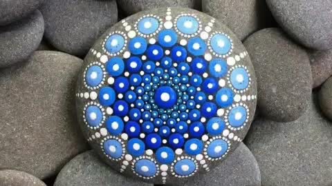 most latest and beautiful mandala pebble art