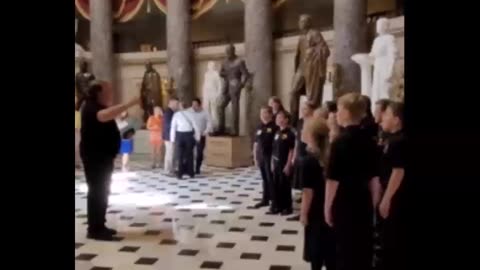 The US Capitol Police ordered children to stop singing the National Anthem