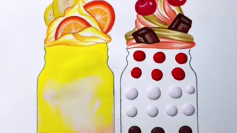 🍒🍓🍊 Which one you choose! -103 #Shorts #art #drawing tiktok art prim asmr