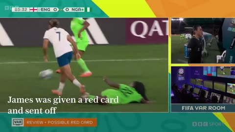 England vs Nigeria: Lauren James gets red card for stamping on Michelle Alozie | Women's World Cup
