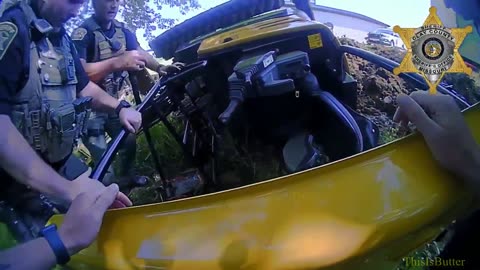 Body cam video shows Clay County deputies rescuing operator that's pinned under a mini excavator