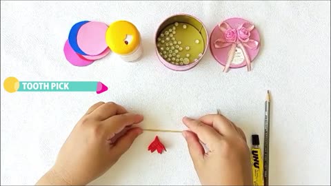 Paper Flowers using Origami paper 🌸 Tiny paper flowers - Handmade Craft - Room Decoration ldeas