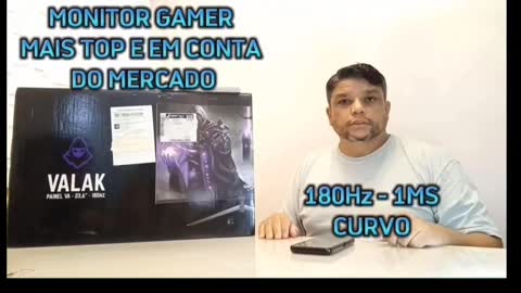 Unboxing Monitor Gamer de 180hz, curvo de 1ms. Siga o canal tem muita novidade chegando por aí.