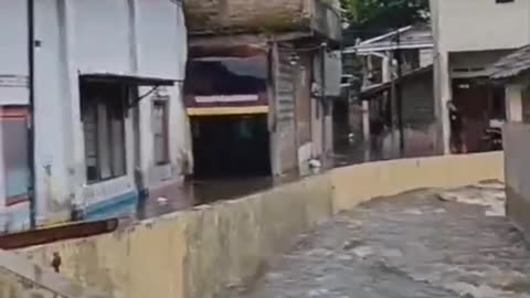 Major Floods On The Streets Due To Heavy Rainfall In The Yogyakarta, Indonesia (25.02.2024)