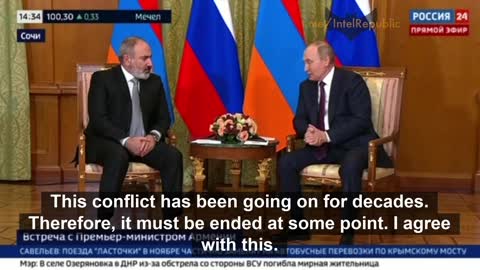 Putin is meeting with Armenian and Azerbaijani leaders in Sochi, South Russia