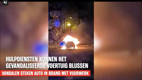 New Year's Eve in Islamized Belgium! Enrichers celebrated with their annual Burning of Cars!