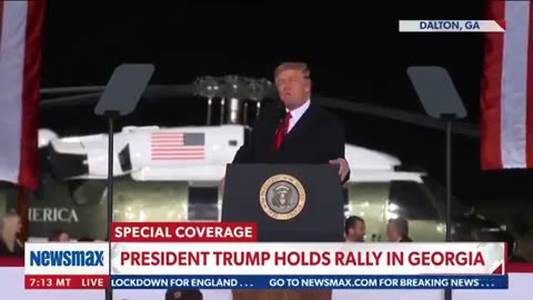 President Donald Trump in Georgia- You have to VOTE tomorrow so that liberal Democrats don’t take