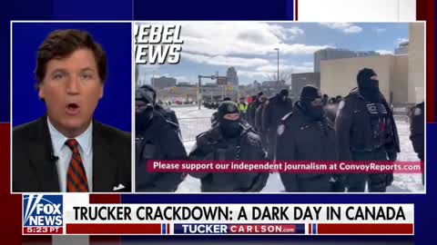 Tucker Carlson Condemns Police Action in Ottawa, Says Violence Is “Sponsored by Justin Trudeau”