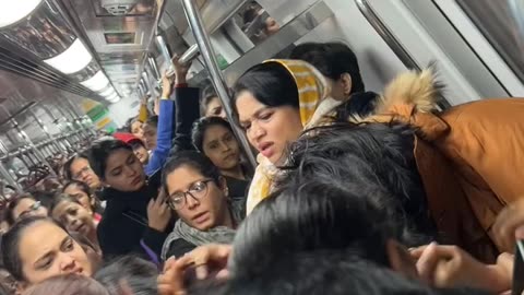 Women fight in train