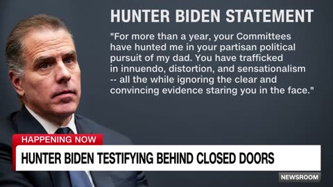 This is what Hunter Biden said in his opening statement behind closed doors