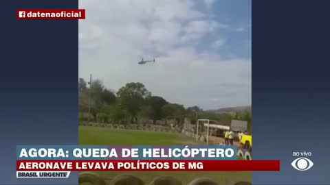 Helicópteros com políticos cai em Minas Gerai