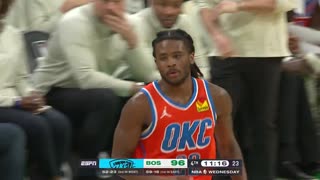 NBA: Cason Wallace Drills Tough Midrange Jumper! Thunder vs. Celtics