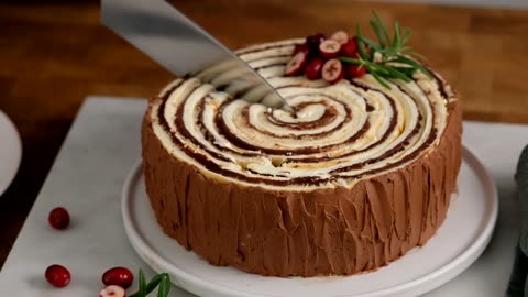 ***MAGIC Cake for the Holiday "Christmas tree stump"***