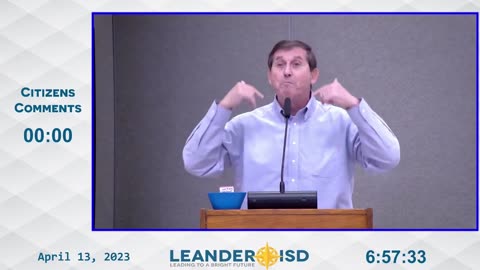 "Debt" Mike Sanders Public Comment - Leander ISD Board Meeting (04-13-2023)