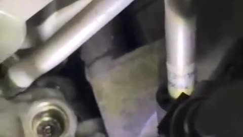 Adding antifreeze to BMW found that the pipe below was leaking.