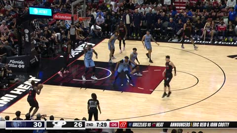 NBA - Terry Rozier connects from deep for his first made basket as a Heat player! Heat-Grizzlies