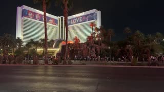 Mirage Casino Volcano Show in Las Vegas - Section from Live Stream 11-15-21 on Youtube
