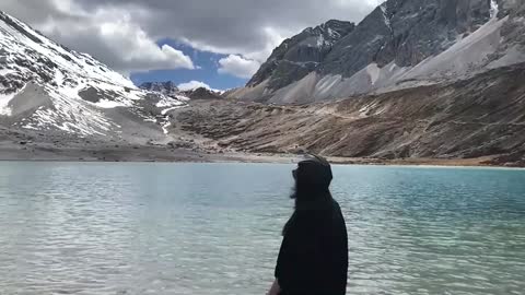 A lake on a mountain
