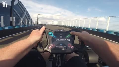 Go-Kart racing on board new cruise ship Norwegian Prima | nzherald.co.nz