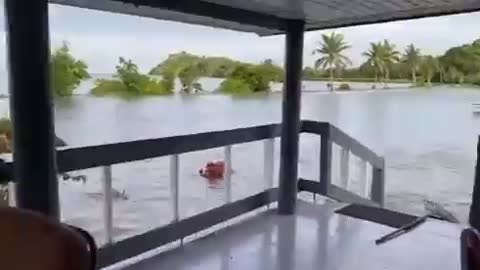 1/16/2022 Tonga Tsunami waves inundated the village of Havana