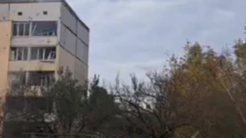 Ukraine forces have hit a civilian apartment block with heavy shelling in Novaya Kakhovka