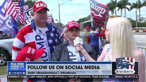 Woman At Trump Rally Across From Mar-a-lago Loves Trump Because 'He Is One Of Us!'