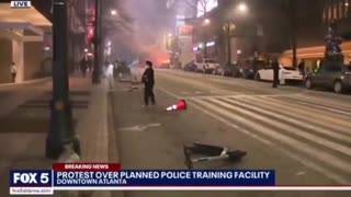 Radical Liberal Rioters Destroy Police Cars And Buildings In Atlanta