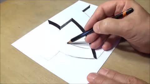 Very Easy - Drawing 3D Letter T