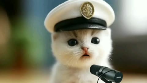 Cat singing a song funny video
