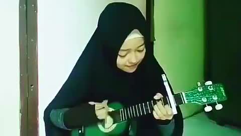 Kentrung_ukulele girl in Indonesian Country