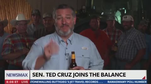 Biden says "only two beers a WEEK", Ted Cruz response, in a bar, with a beer