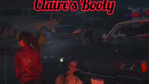 Resident Evil 2 - Check out this zombie wanting to bite my girl Claire's big booty. True story