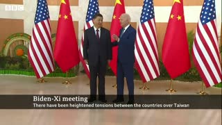 US President Joe Biden holds face-to-face talks with China's President Xi - BBC News