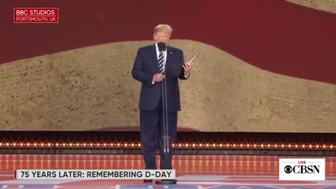 President Trump reads the D-Day Prayer at Portsmouth Harbour, UK, Eisenhower's headquarters