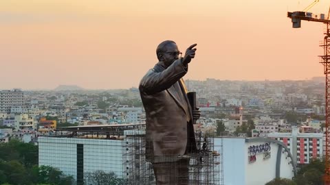 In Hyderabad, 125-foot-tall bronze statue of Dr B R Ambedkar