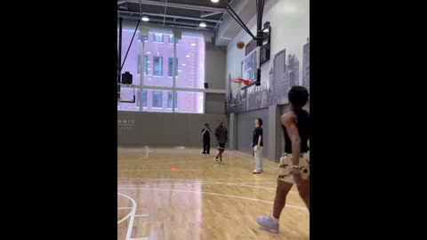 LeBron James getting ready for Olympics in workout with Bronny and Bryce