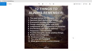 12 Things To Always Remember!