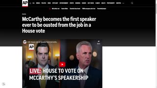 Real American - Speaker Kevin McCarthy Has Been Ousted!