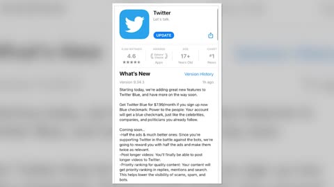 Twitter users can soon get blue check for $7.99 monthly fee