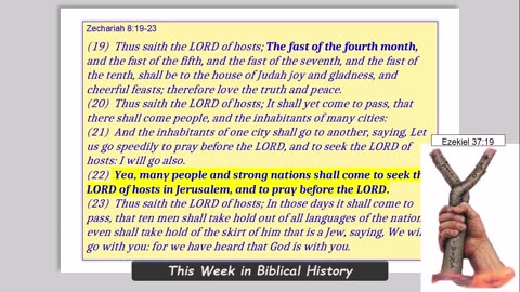This Week in Biblical History on the Zadokite Sabbath Calendar - Weeks #15 & #16