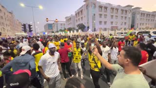 BEST FOOTAGE Ghana Black Stars Supporters Celebrating on Streets of Qatar ⚽️🏆 World Cup 2022