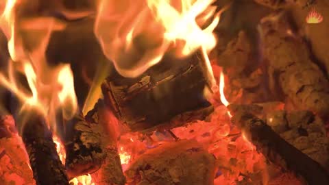 Classic Burning Fireplace Loop with Crackling and Sizzling Fire Sounds