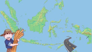 Indonesia is the country with the most volcanoes in the world and the strangest geography