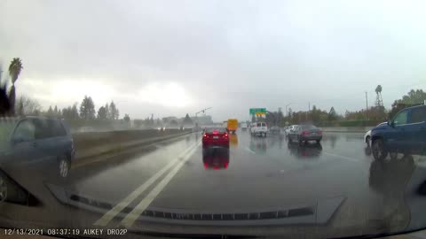 Reckless Driving Mercedes Causes Accident In The Rain